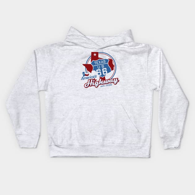 Route 66 Texas Kids Hoodie by DesignWise